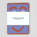 Wrap Tea Towel - Making Faces - Blue / Brown
