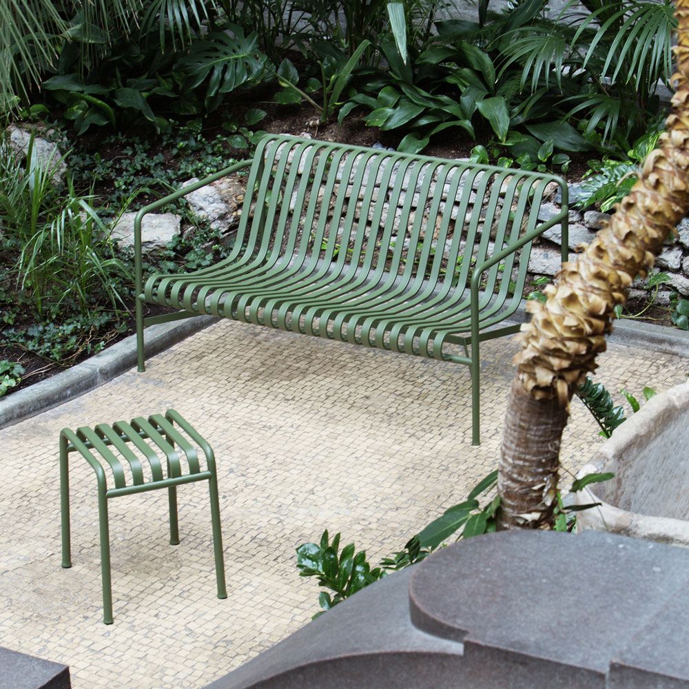 Hay Palissade Outdoor Bench Galvanised Utility Design UK