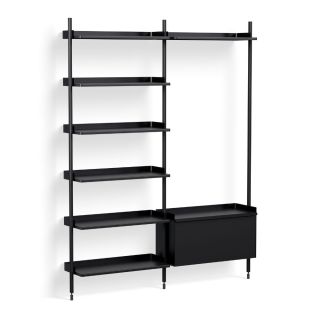 HAY Pier Shelving System 152 - 2 Column, black, black
