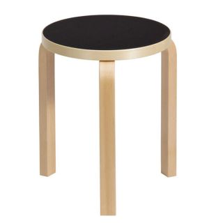 Artek 60 Stool - Black Linoleum