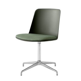 HW17 Rely Chair Bronze Green and Canvas 926 Polished Base