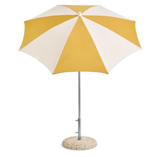 HAY Terrazza Parasol Octagon, Off White & Ochre, Angled