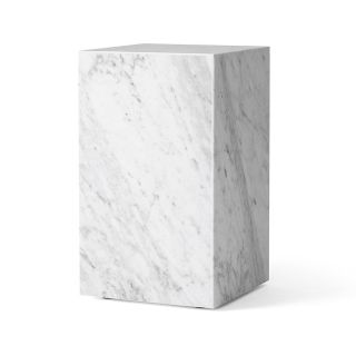 Audo Copenhagen Marble Tall Plinth - White Carrara