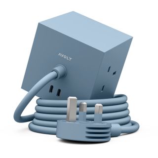 AVOLT Square 1 UK Power Extension Lead - Shark Blue