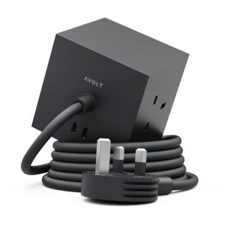AVOLT Square 1 UK Power Extension Lead - Stockholm Black