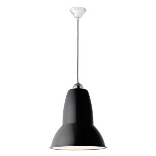 Anglepoise Original 1227 Giant Pendant - Jet Black Satin Finish, Black Cable Braid