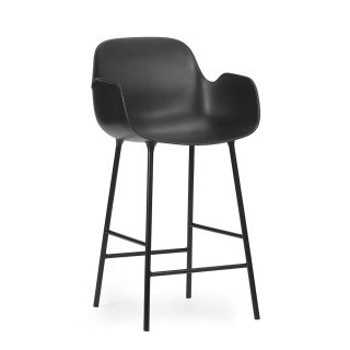 Normann Copenhagen Form Bar Armchair - Steel Base Black 