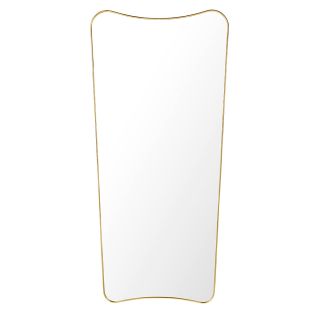 Gubi FA33 Rectangular Wall Mirror polished brass 