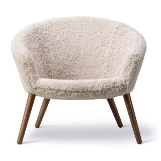Fredericia Ditzel Lounge Chair, Sheepskin front