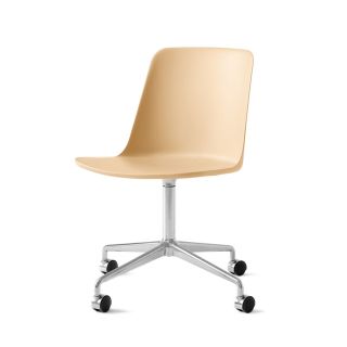 &Tradition HW21 Rely Chair Swivel Base with Castors Polished Base