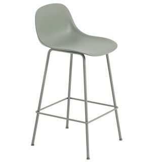 Muuto Fiber Bar Stool with Tube Base and Back