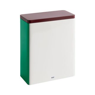 Hay XLTin Container - Off-White, Burgundy & Green