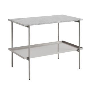 HAY Rebar Side Table - Rectangular ,grey, grey