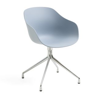 HAY About a Chair AAC220 - Swivel Base, Recycled Plastic Shell Slate Blue