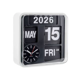 Karlsson Mini Flip Wall Clock - White