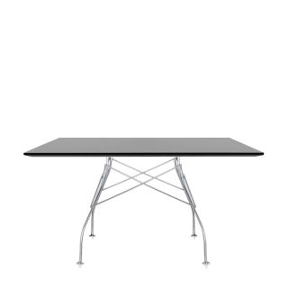 Kartell Glossy Table - Square Stoneware Marble