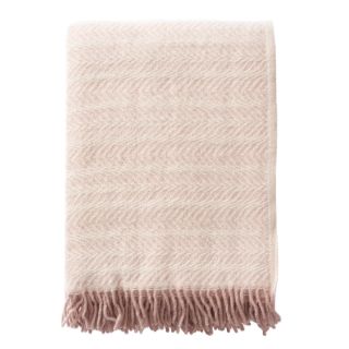 Klippan Brushed Lambswool Throw, Alm Pink