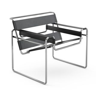 Knoll Wassily Lounge Chair, Black Cowhide