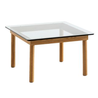Hay Kofi Table - Clear Glass Top oak
