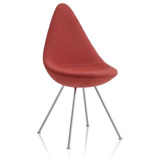 Fritz Hansen  Drop Chair - Upholstered red