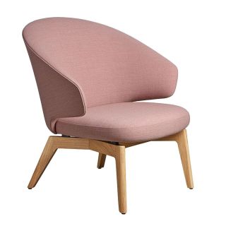 Fritz Hansen Let Armchair - Wood Base pink 