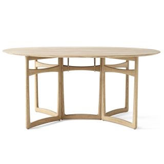 &Tradition HM6 Drop Leaf Dining Table white oiled oak