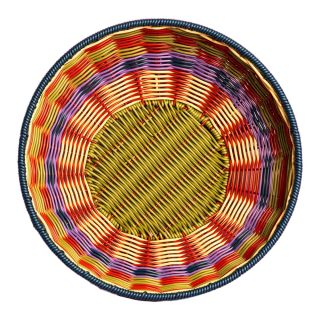 MAEGEN Woven Fruit Bowl - Olive & Red