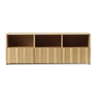Normann Copenhagen Rib Sideboard Low Hybrid, Oak - Front View