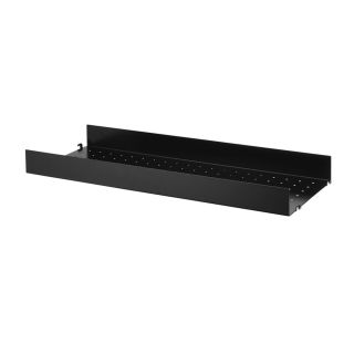 String Metal Shelves, High Edge - Black