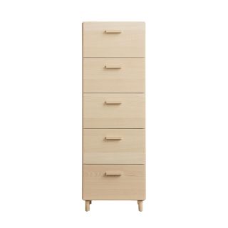 String Relief Chest of Drawers Tall, Leg Base Ash