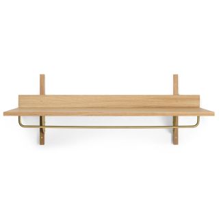 Ferm Living Sector Rack Shelf Oak Brass