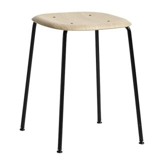 HAY Soft Edge Stool 70 Black & Oak