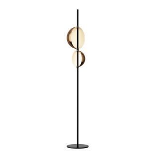 Oluce Superluna Floor Lamp in Brass