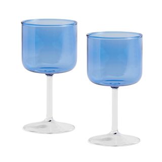 HAY Tint Set of 2 Wine Glasses - Blue / Clear