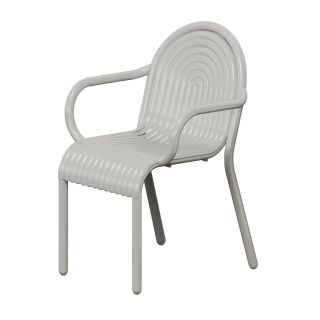 Tom Dixon Groove Outdoor Dining Armchair in Putty
