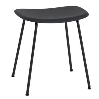 Muuto Fiber Bar Stool with Tube Base, Black