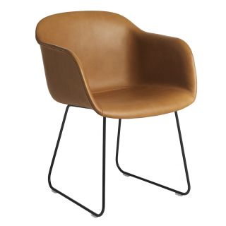 Muuto Fiber Sled Chair - Cognac Leather