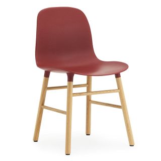Normann Copenhagen Form Dining Chair Red and Oak