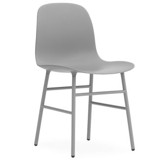 Normann Copenhagen Form Steel Base Dining Chair Grey