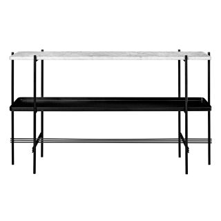 Gubi TS Console 2 Marble and Metal Shelves 