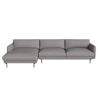 Bolia Lomi 2.5 Seater Sofa with Chaise Longue left facing, Baize, Grey 
