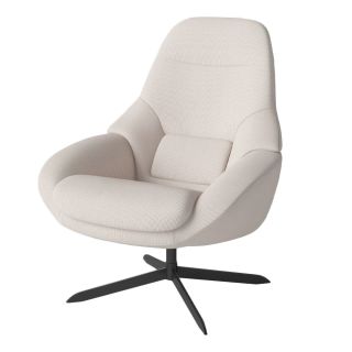 Bolia Saga Armchair linea beige with black lacquered steel legs