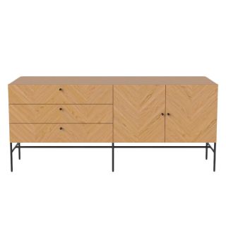 Bolia Luxe Sideboard oiled oak with black fittings