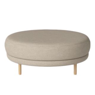 Bolia Grace Pouf baize with white pigmented oiled oak legs