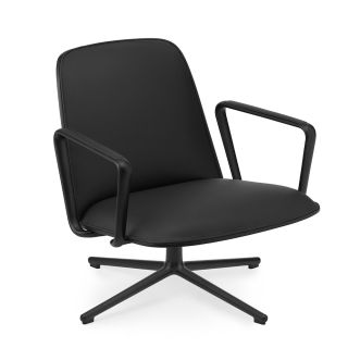 Normann Copenhagen Pad Lounge Chair Swivel - Low black oak 