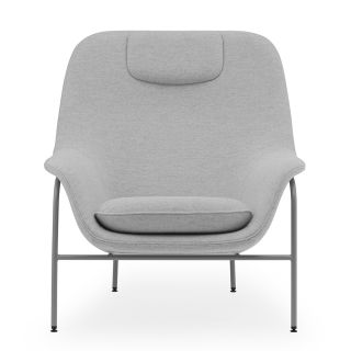 Normann Copenhagen Drape Lounge Chair, High - Steel Leg