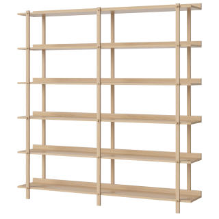 Bolia Kari Shelving Tall - Double White Pigmented Oiled Oak 