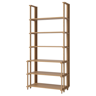 Bolia Friedman Combination 1x6 - 3 Narrow & 3 Deep Shelves oiled oak 