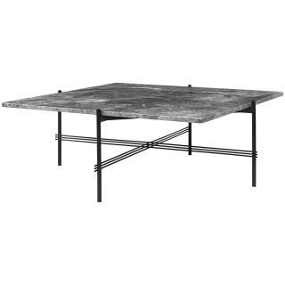 Gubi TS Square Coffee Table Grey Emperador Marble