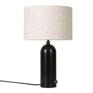 Gubi Gravity Table Lamp, Small - Black Steel, Canvas Shade